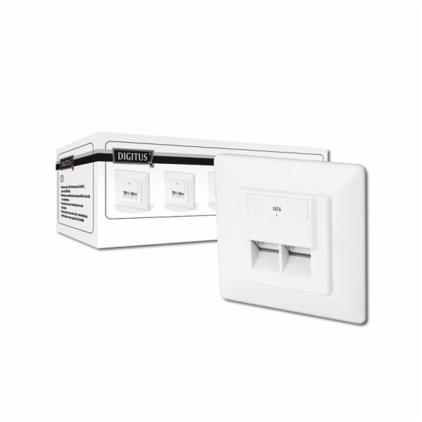 Digitus modulární dvojzásuvka CAT6, stíněná, pod omítku, ...