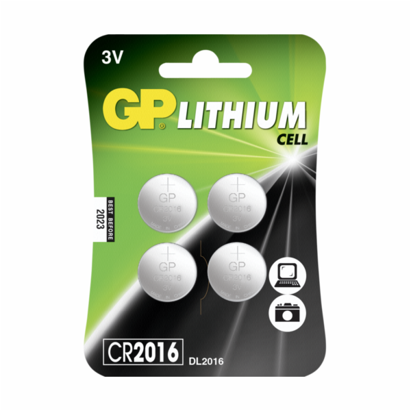 1x4 GP CR2016 Lithium 4 ks. knoflikove baterie 3 Volt