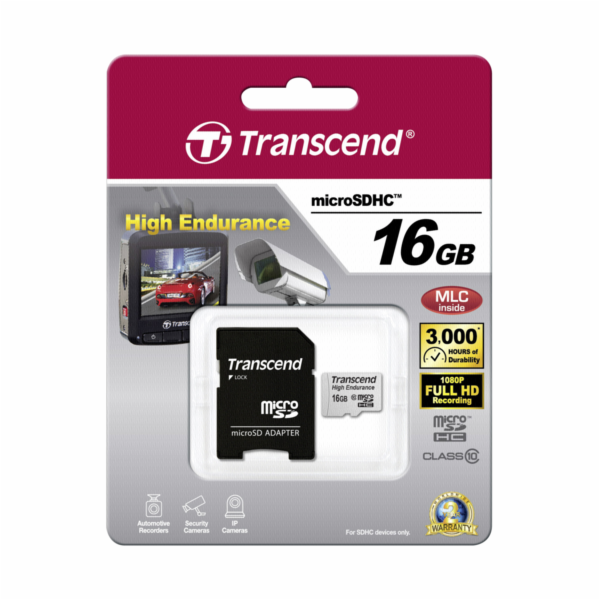 Transcend microSDHC         16GB Class 10 MLC High Endurance