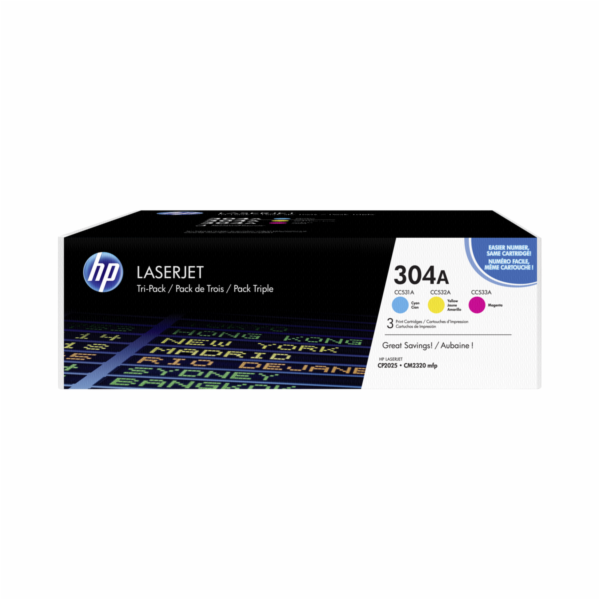 HP toner Multi Pack CF 372 AM C/M/Y No. 304 A