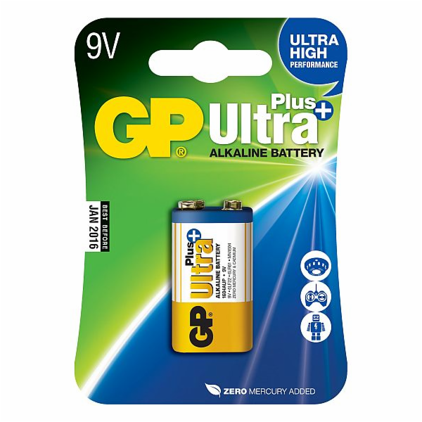 EMOS GP alkalická batéria ULTRA PLUS 9V (6LF22) 1BL