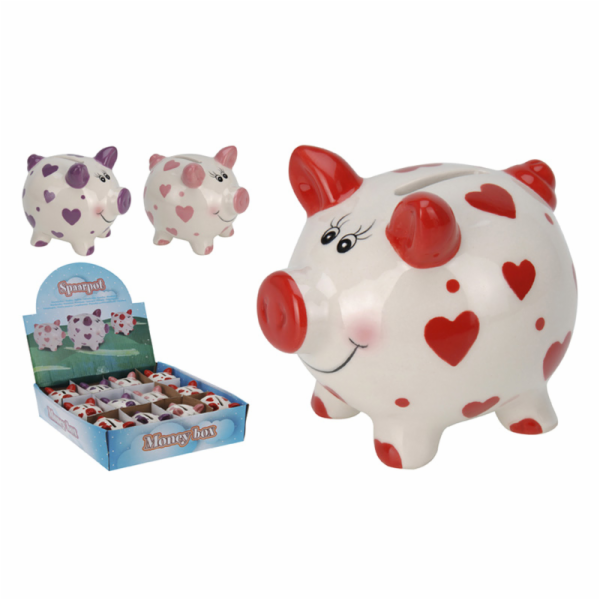 Pokladnička prasátko se srdíčky