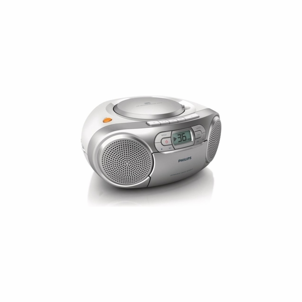 Philips AZ127/12 Přenosný CD přehrávač s kazetovou mechan...