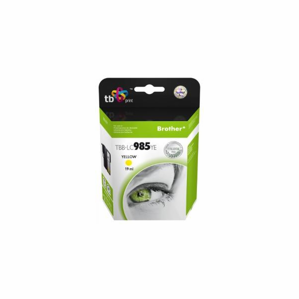 Ink. kazeta TB kompat. s Brother LC 985 YE 100% N