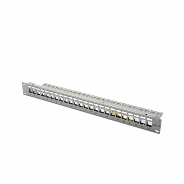 Digitus Modular Patch Panel, stíněný 24 portů, blank, 1U,...