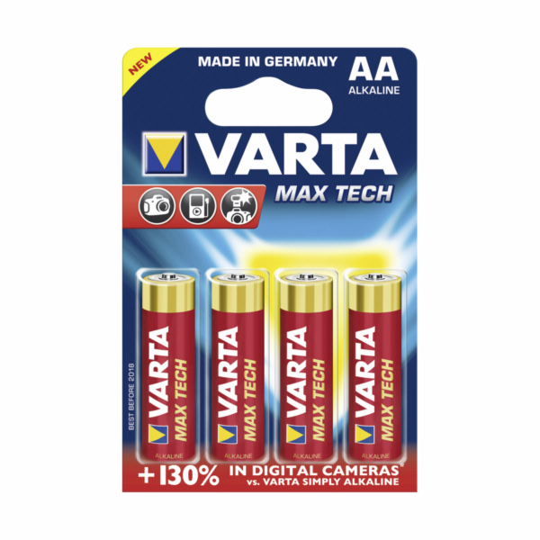 100x4 Varta Max Tech Mignon AA LR 6               PU mast...