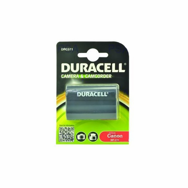 DURACELL Baterie - DRC511 pro Canon DRC511, černá, 1400 m...