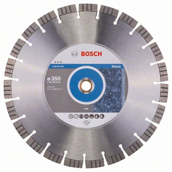 Diamantový řezný kotouč Bosch Best for Stone, O 350 mm