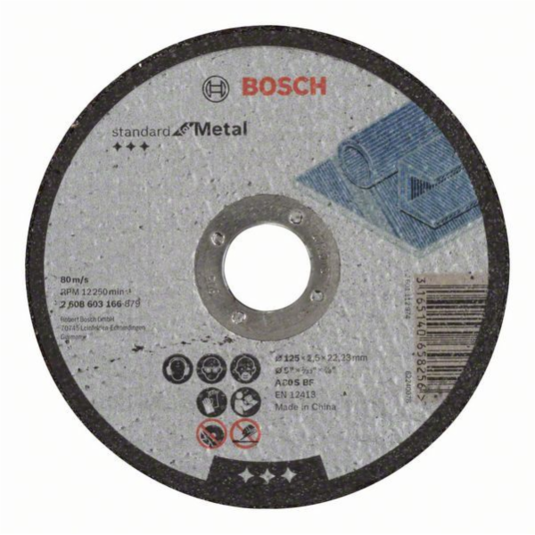Řezný kotouč Bosch Standard pro kov, O 125 mm