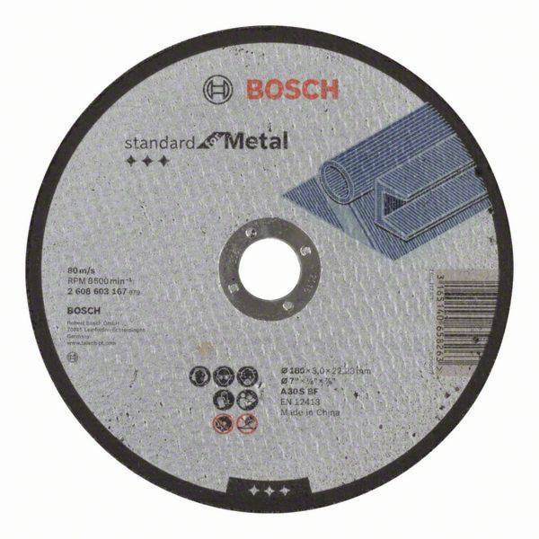 Řezný kotouč Bosch Standard pro kov, O 180 mm