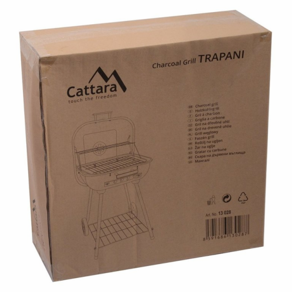 Gril na dřevěné uhlí obdélníkový TRAPANI 46cm CATTARA