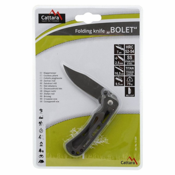 Nůž Cattara BOLET zavírací s pojistkou 16,5 cm