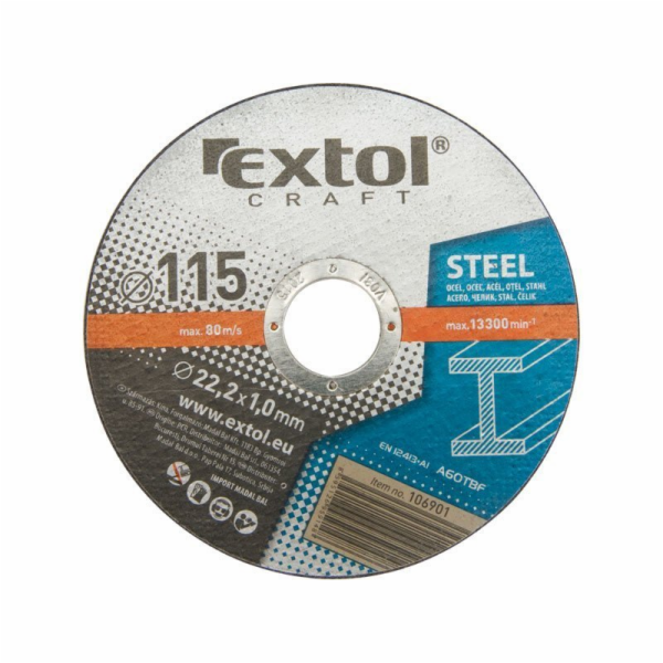 Extol Craft 106950 řezný kotouč na kov