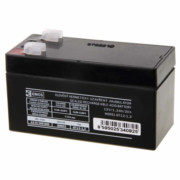 Emos baterie SLA 12V / 1.3 Ah, Faston 4.8 (187)
