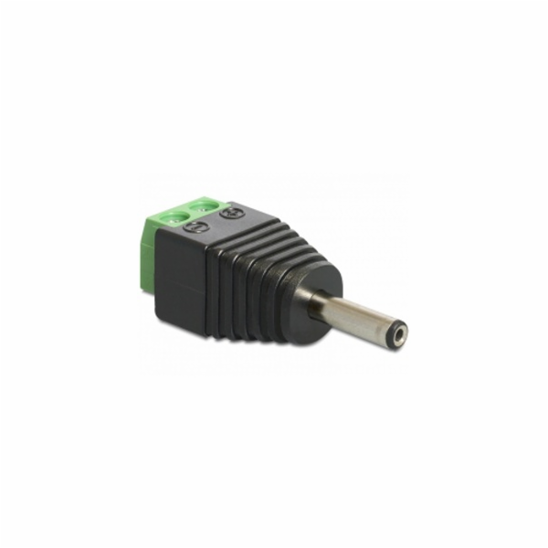 Delock Adaptér DC 1,3 x 3,5 mm samec > svorkovnice 2 piny