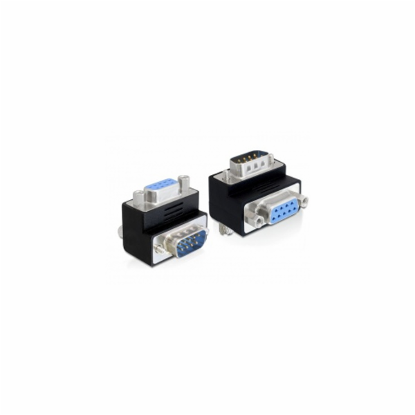 Delock adaptér Sub-D 9 pin samec > samice 90° pravoúhlý