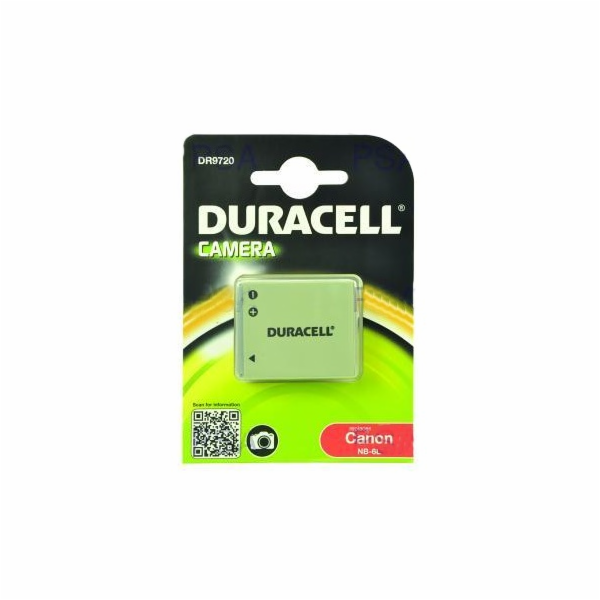 DURACELL Baterie - DR9720 pro Canon NB-6L, černá, 700 mAh...