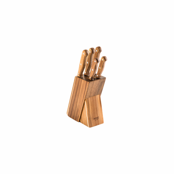 Lamart LT2080 5dílná sada nožů v bloku WOOD 
