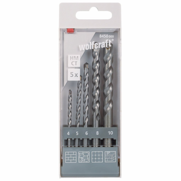 Wolfcraft Wolfcraft sada 5 kusů vrták do kamene HM o4-10m...