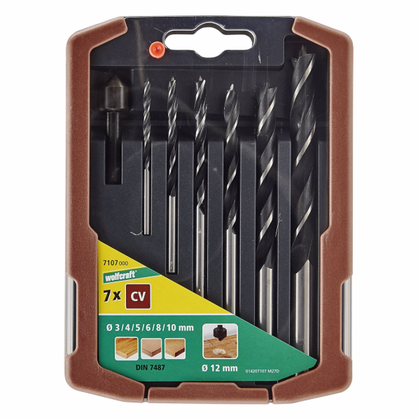 Wolfcraft Wolfcraft Sada 6ks spirálový vrtáky CV+záhlubní...