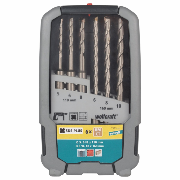 Wolfcraft Wolfcraft Sada 6ks příklepový vrták SDS-plus o5...