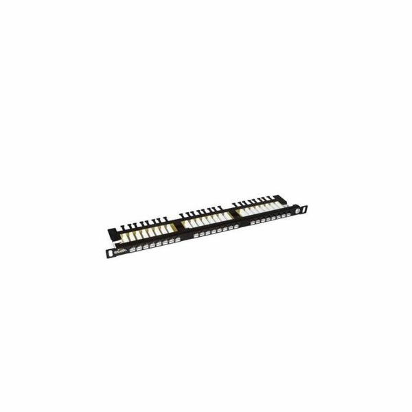 19" patch panel Solarix 24xRJ45 CAT6 UTP s vyvazovací liš...