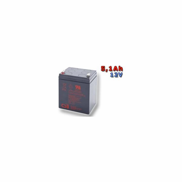 CSB Pb záložní akumulátor VRLA AGM 12V/5,1Ah (HR1221W F2)