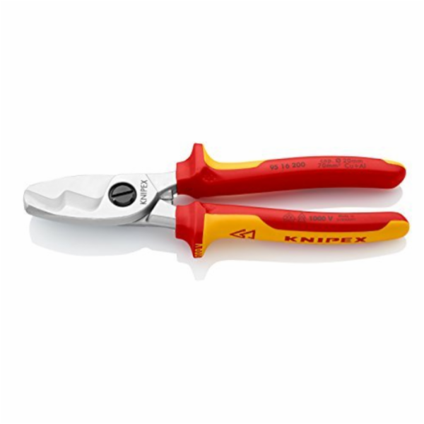 Nůžky kabelové dvou řezné 200 mm do 1000 V KNIPEX 9516200SB