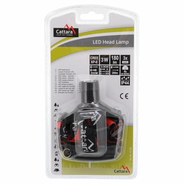 Čelovka LED 180lm ZOOM CATTARA