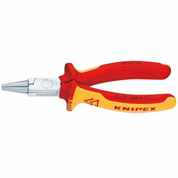 KNIPEX 2206160 Kleště s kulatými čelistmi 160 mm 1000V 