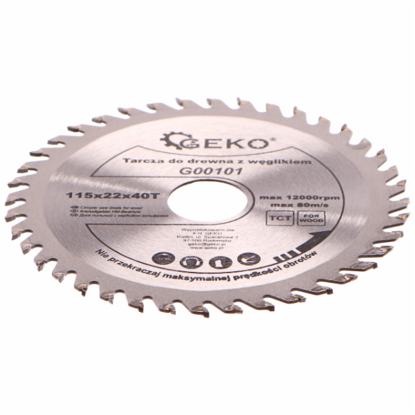 GEKO Kotouč pilový vidiový 115x22x40T
