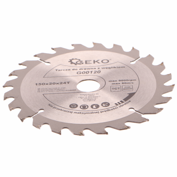 GEKO Kotouč pilový vidiový, 150x20x24T GEKO