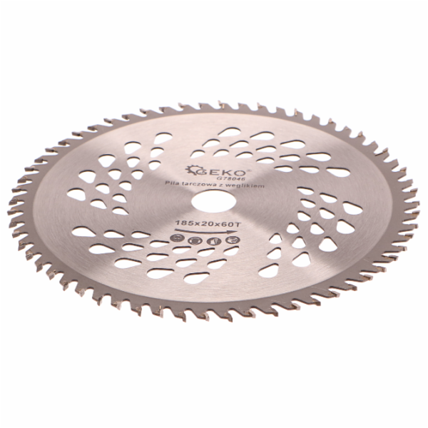 GEKO Kotouč pilový vidiový s otvory, 185x20x60T GEKO
