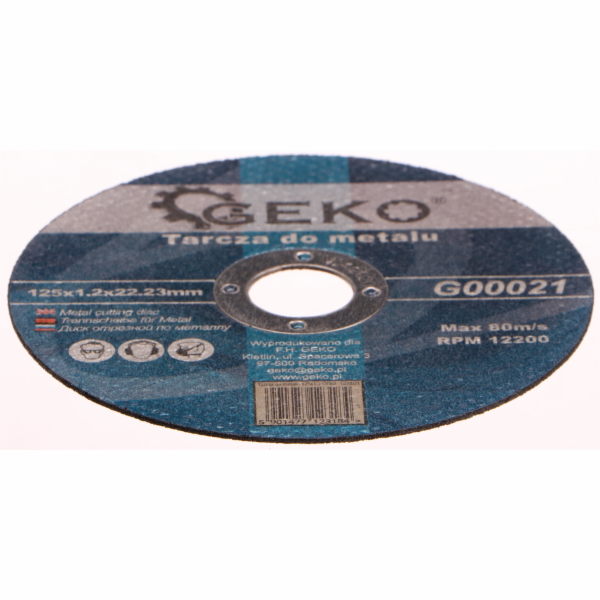 Řezný kotouč na ocel, 125x1,2mm GEKO