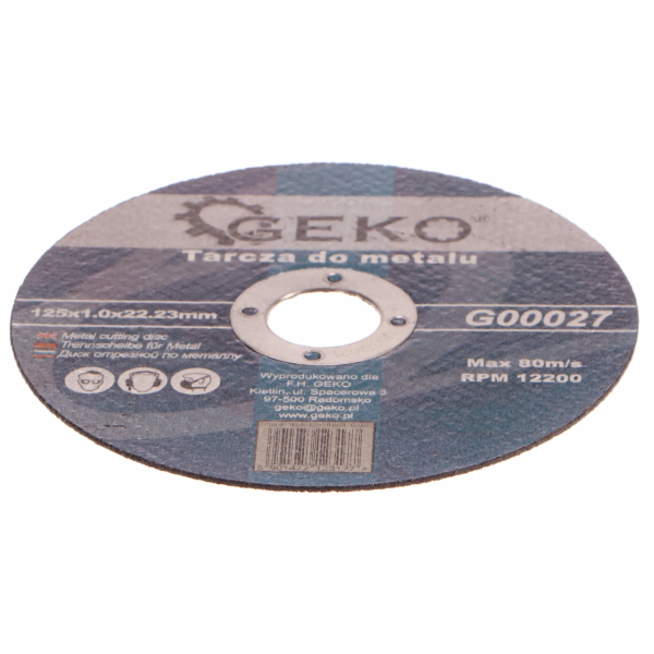 GEKO Řezný kotouč na kov, 125x1,0x22,23mm GEKO