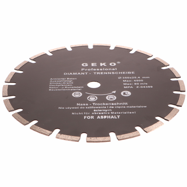 GEKO Diamantový řezný kotouč segmentový 350x10x25,4mm