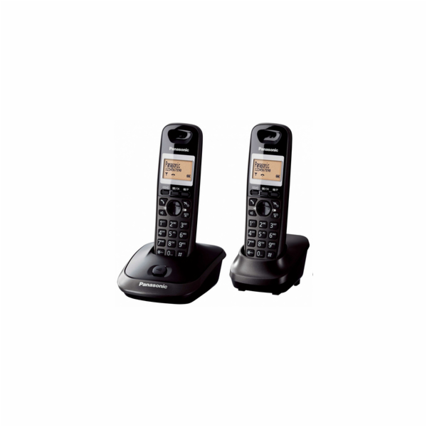 Panasonic KX-TGC212FXB, bezdrát. telefon, 2 sluchátka, černý