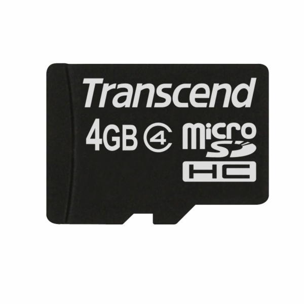 TRANSCEND MicroSDHC karta 4GB Class 4, bez adaptéru