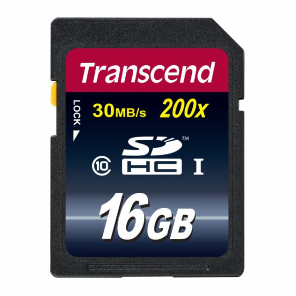 Transcend 16GB SDHC (Class 10) UHS-I 200x (Premium) paměť...