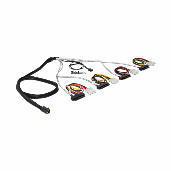 DeLOCK adaptérový kabel Mini-SAS HD > 4x SAS