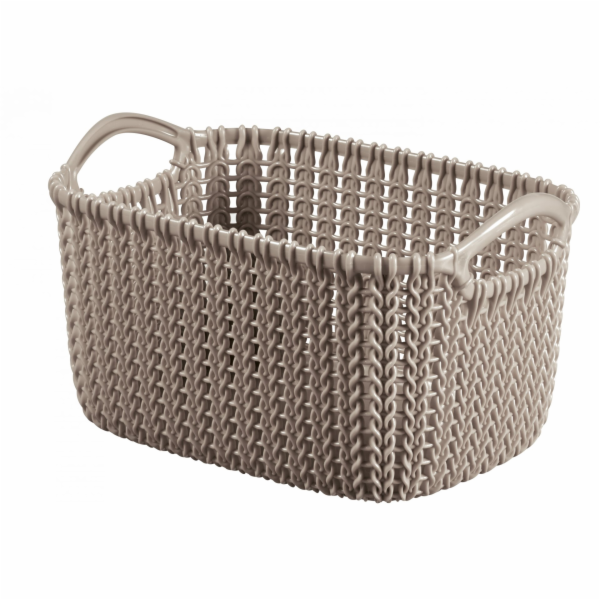 košík 25x17,5x14(3l)hnědý KNIT