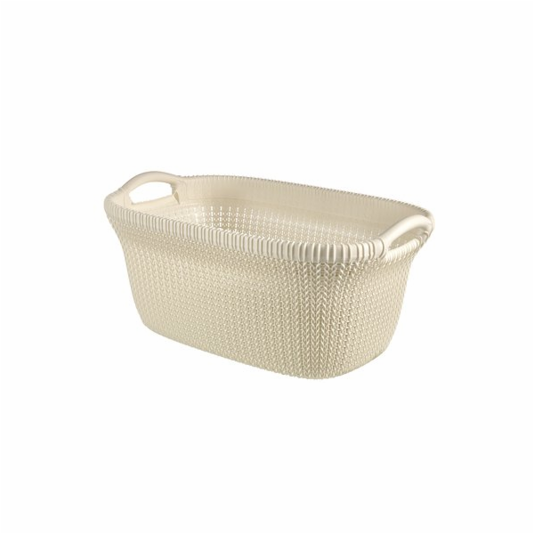 koš na čisté prádlo 40l 60x38,5x27 bílý KNIT