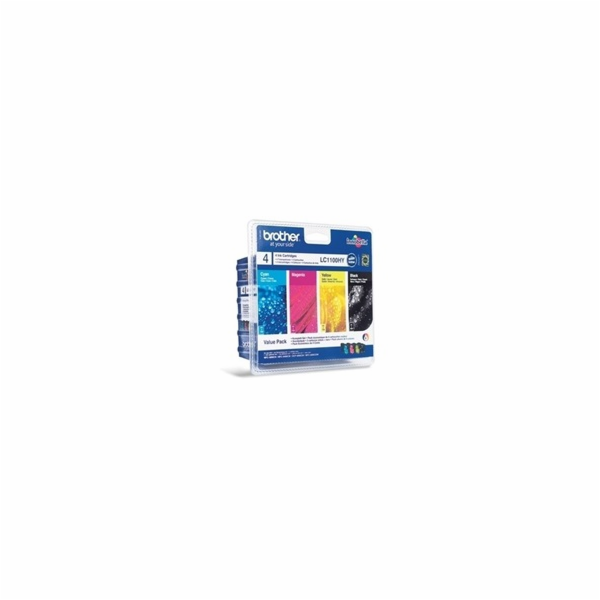 BROTHER LC-1100 Ink BK/C/M/Y HY  Pack pre MFC-6490CW/DCP-...