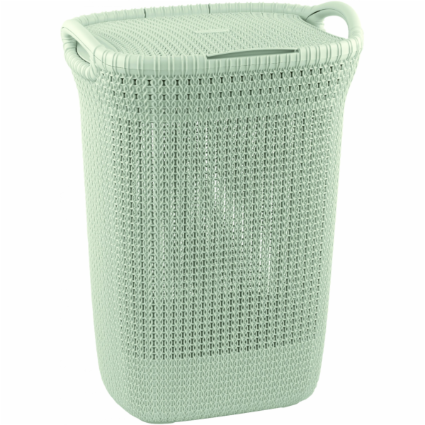 koš 57l na použité prádlo,bílý KNIT