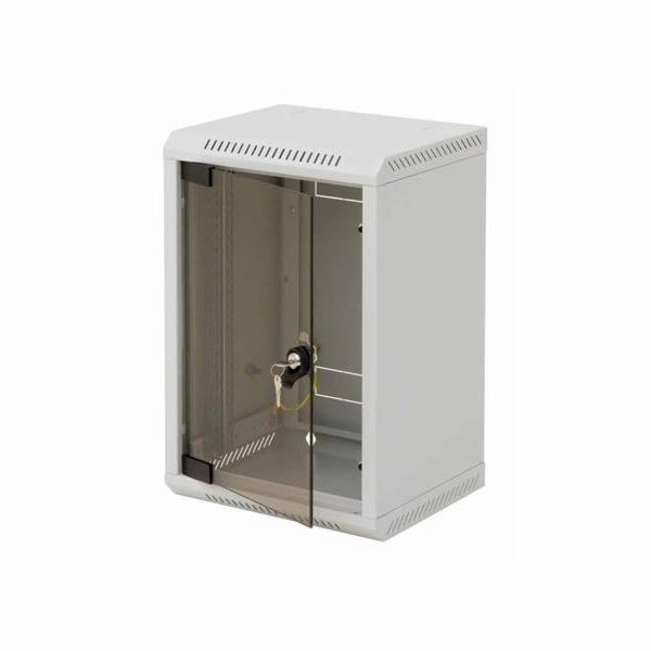 10" rack jednodílný 9U/260 TRITON šedý plech.dveře