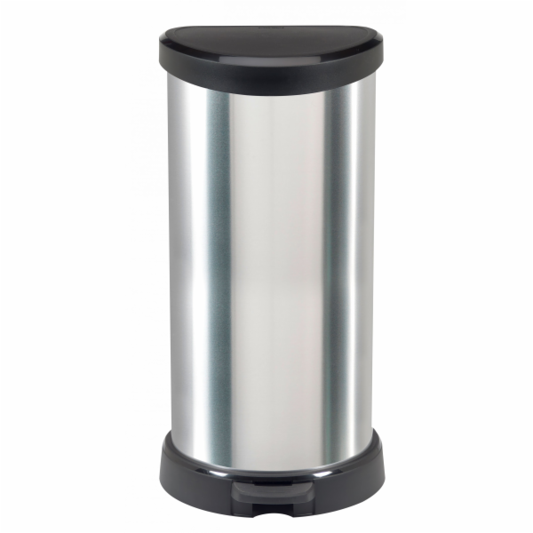 CURVER Deco Bin Odpadkový Koš Stříbrná/černá 40l
