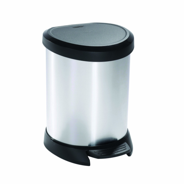 CURVER Deco Bin Odpadkový koš Stříbrná/černá 5l