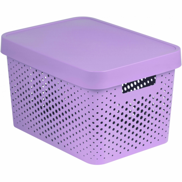Box Curver Infinity Dots 17L s víkem růžový
