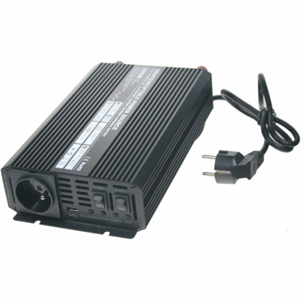 Napěťový měnič Carspa UPS600-12 12V/230V 600W s nabíječko...