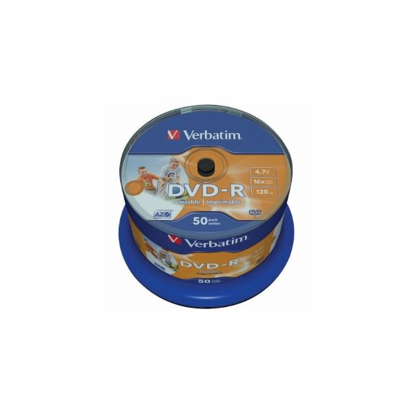 Verbatim DVD-R [ spindle 50 | 4.7GB | 16x | Wide Inkjet p...